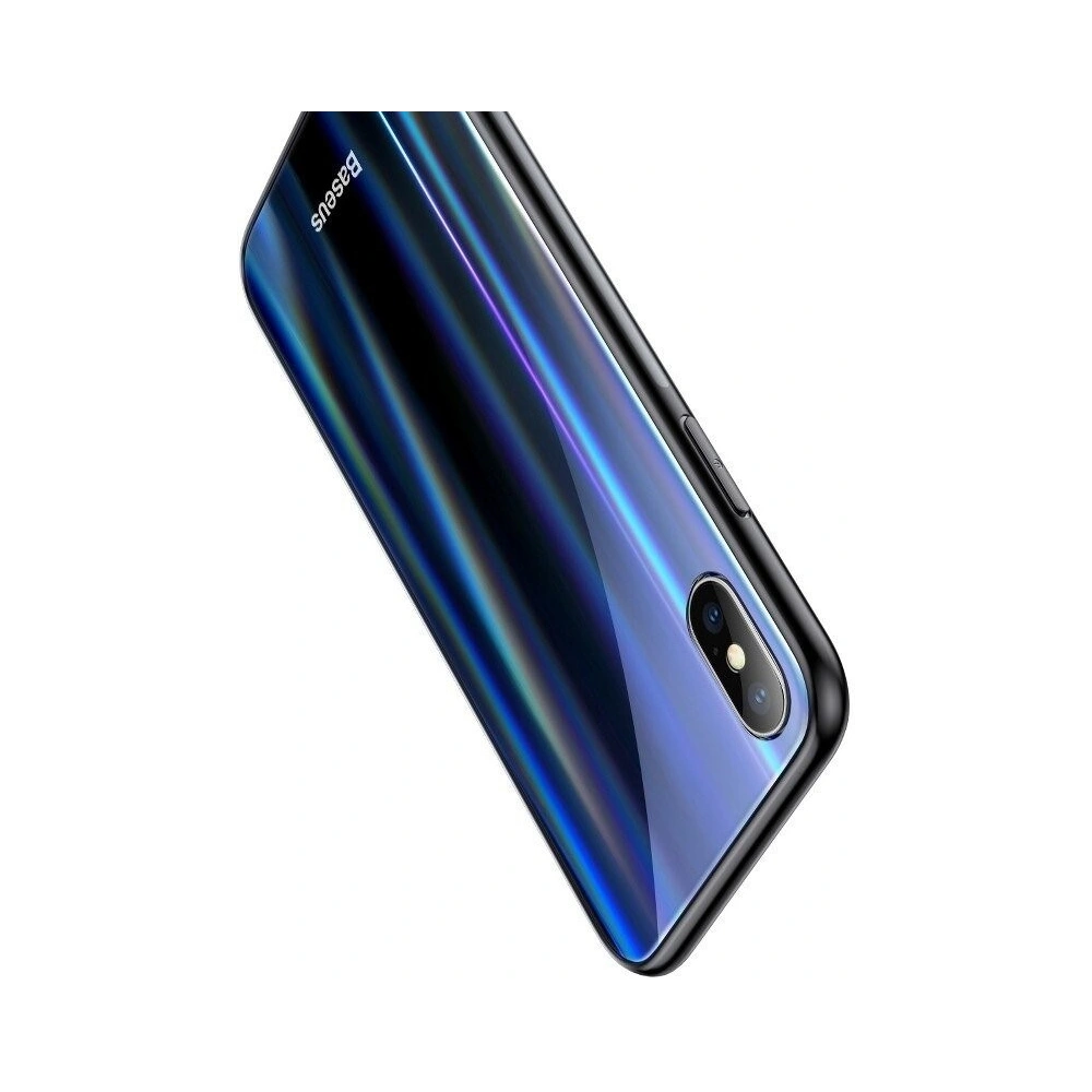Hurtownia GSM - Etui Baseus Luster Case iPhone X / XS - černá - modrá - BSU218BLKBLU - {ean13} - Hurt
