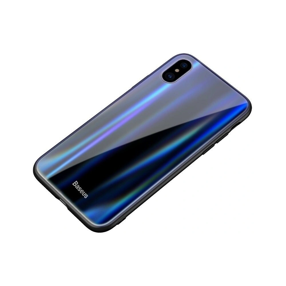 Hurtownia GSM - Etui Baseus Luster Case iPhone X / XS - černá - modrá - BSU218BLKBLU - {ean13} - Hurt
