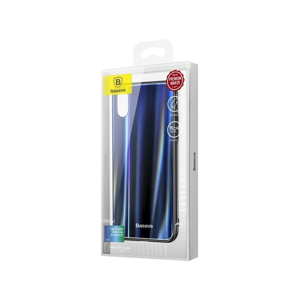 Hurtownia GSM - Etui Baseus Luster Case iPhone X / XS - černá - modrá - BSU218BLKBLU - {ean13} - Hurt