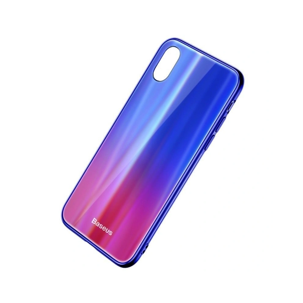Hurtownia GSM - Etui Baseus Luster Case iPhone X / XS - modro - červené - BSU220BLURED - {ean13} - Hurt