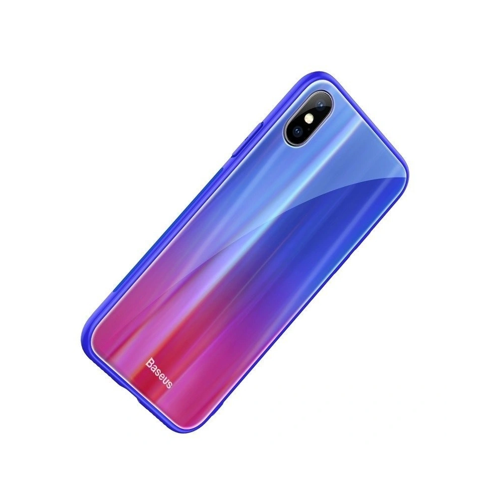 Hurtownia GSM - Case Baseus Luster Case iPhone X / XS - blau - rot - BSU220BLURED - {ean13} - Hurt
