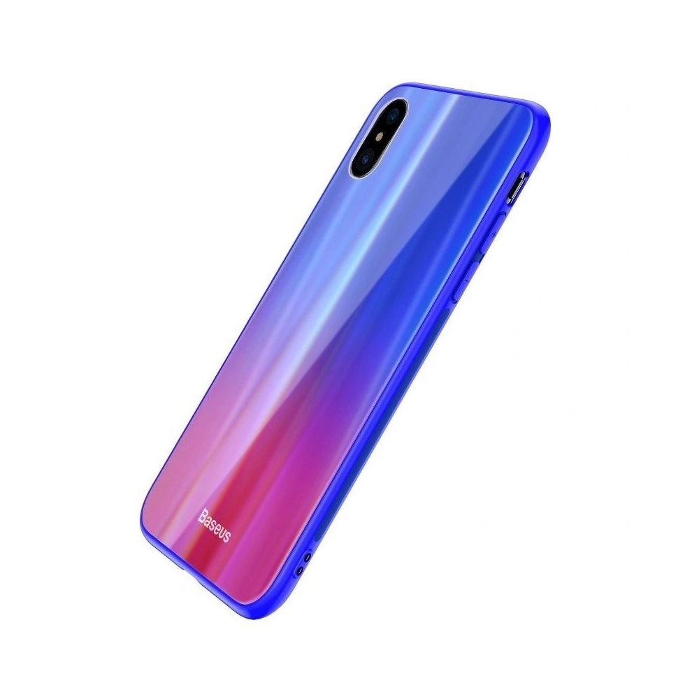 Hurtownia GSM - Case Baseus Luster Case iPhone X / XS - blau - rot - BSU220BLURED - {ean13} - Hurt