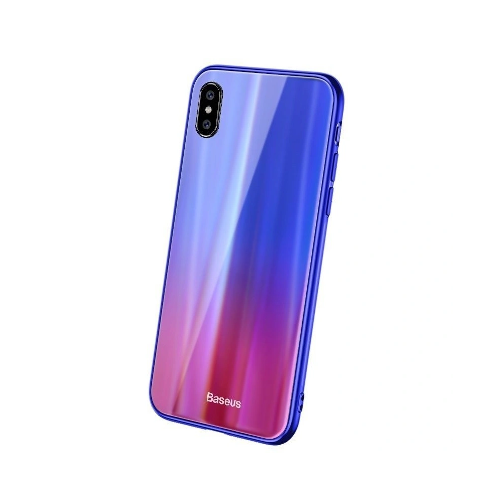 Hurtownia GSM - Case Baseus Luster Case iPhone X / XS - blau - rot - BSU220BLURED - {ean13} - Hurt