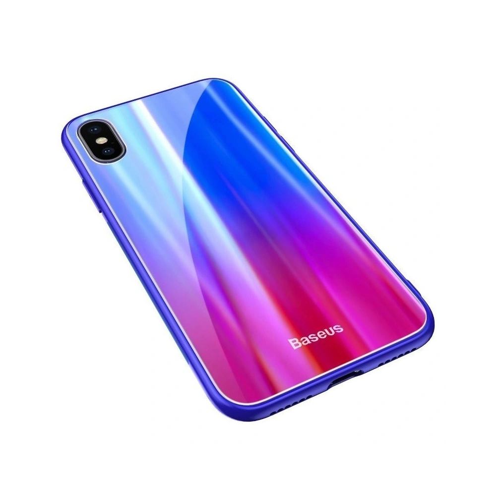 Hurtownia GSM - Case Baseus Luster Case iPhone X / XS - blau - rot - BSU220BLURED - {ean13} - Hurt