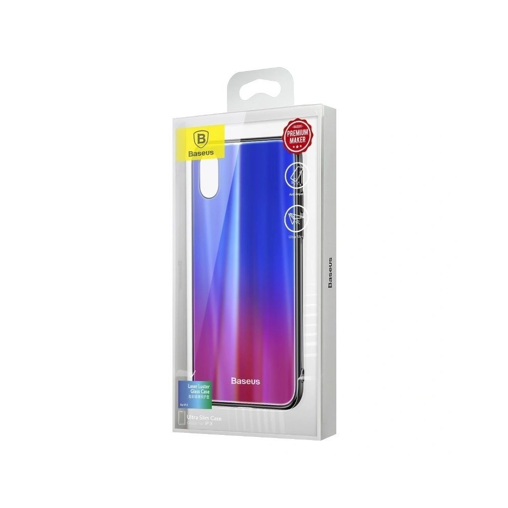 Hurtownia GSM - Etui Baseus Luster Case iPhone X / XS - modro - červené - BSU220BLURED - {ean13} - Hurt
