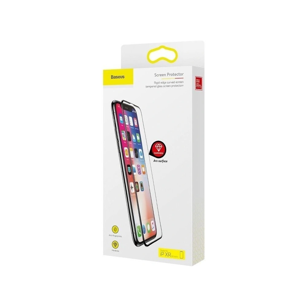 Hurtownia GSM - Szkło hartowane Baseus 0.2mm iPhone XR z czarną ramką (Anti Bluelight) - BSU224BLK - {ean13} - Hurt