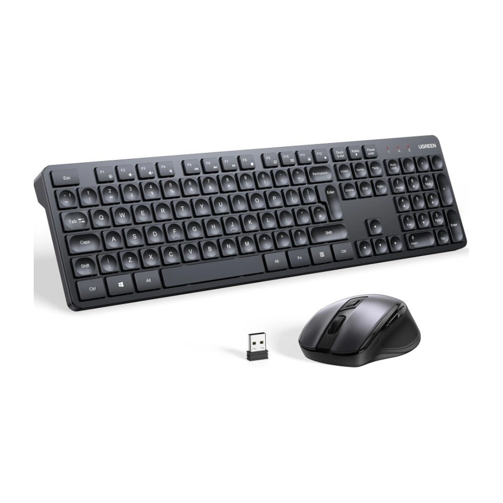 Hurtownia GSM - Bezdrátový set 2w1 UGREEN MK006 myš + klávesnice 2.4GHz plug&play černý - UGR1694 - {ean13} - Hurt