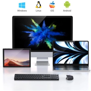 Wireless 2-in-1 set UGREEN MK006 mouse + keyboard 2.4GHz plug&play black