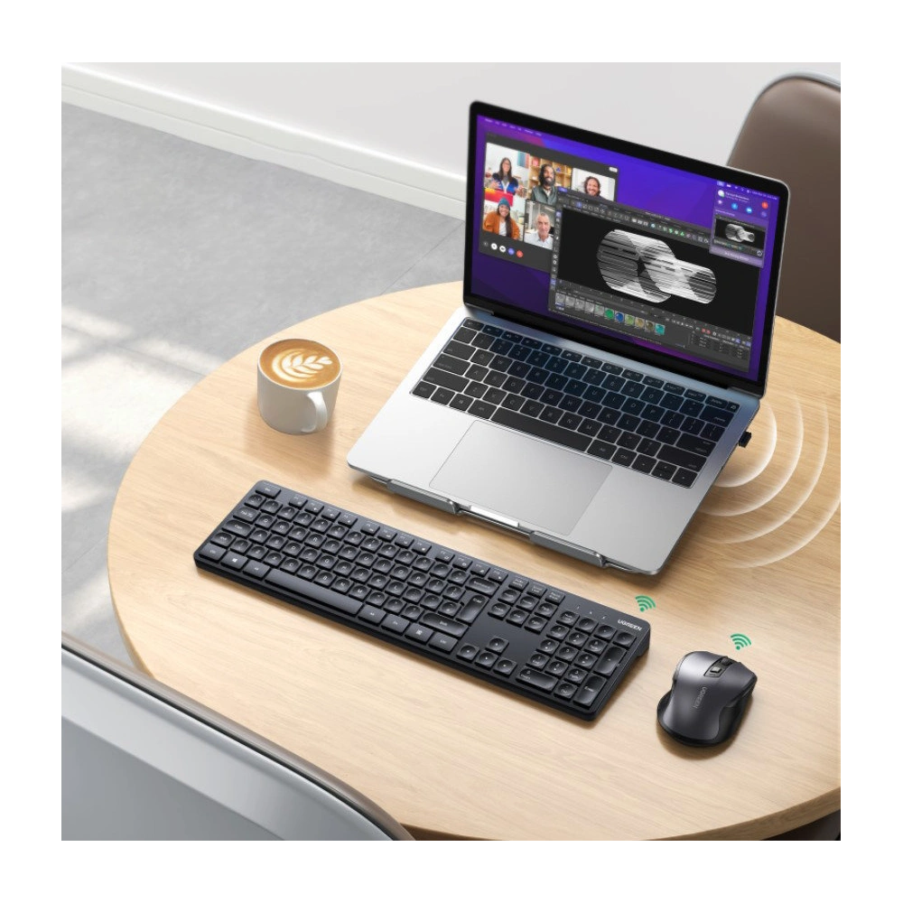 Hurtownia GSM - Set wireless 2w1 UGREEN MK006 mouse + keyboard 2.4GHz plug&play negru - UGR1694 - {ean13} - Hurt