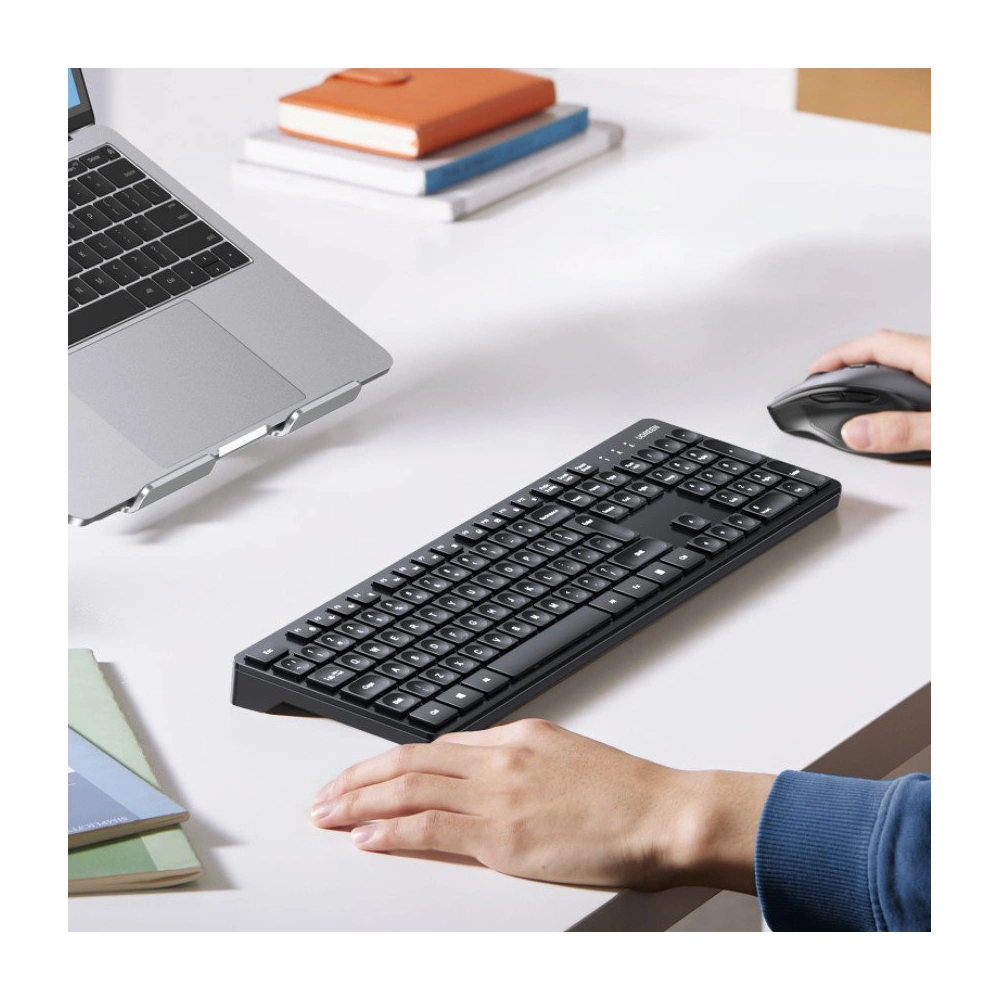Hurtownia GSM - Set wireless 2w1 UGREEN MK006 mouse + keyboard 2.4GHz plug&play negru - UGR1694 - {ean13} - Hurt
