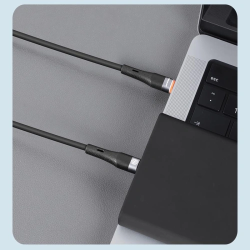 Kabel Nillkin Data Cable Flowspeed Silicon USB-C/USB-C, PD, 60W czarny