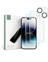 Sticlă securizată + pentru obiectivele aparatului Tech-Protect Supreme Set Apple iPhone 15 clear [2+1 PACK]