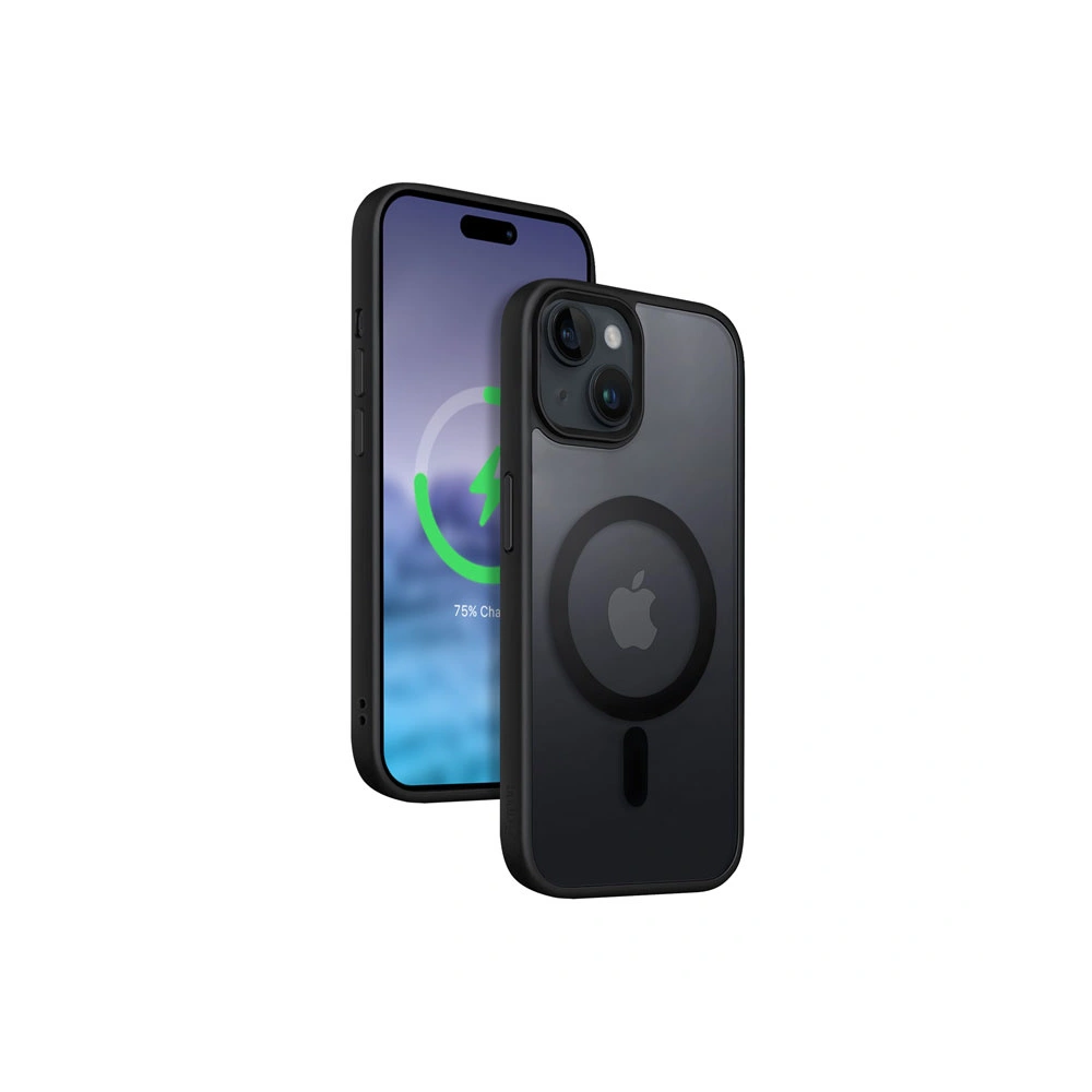 Hurtownia GSM - Case Crong Hybrid Frost MAG Cover Apple iPhone 15 Plus / 14 Plus MagSafe (schwarz) - CRG640 - {ean13} - Hurt