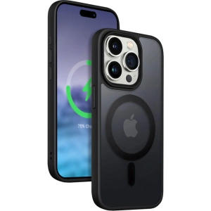 Hurtownia GSM - Etui Crong Hybrid Frost MAG Cover Apple iPhone 15 Pro Max MagSafe (černý) - CRG642 - {ean13} - Hurt