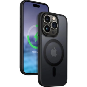 Hurtownia GSM - Etui Crong Hybrid Frost MAG Cover Apple iPhone 15 Pro Max MagSafe (černý) - CRG642 - {ean13} - Hurt