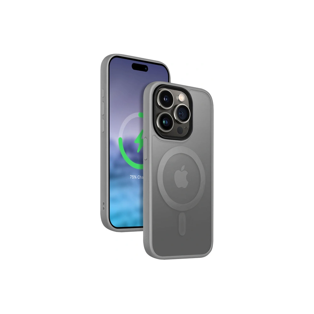 Hurtownia GSM - Etui Crong Hybrid Frost MAG Cover Apple iPhone 15 Pro Max MagSafe (šedá) - CRG644 - {ean13} - Hurt