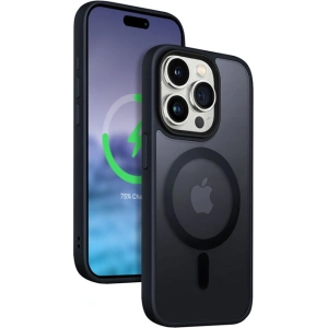 Hurtownia GSM - Etui Crong Hybrid Frost MAG Cover Apple iPhone 15 Pro Max MagSafe (tmavě modrý) - CRG646 - {ean13} - Hurt