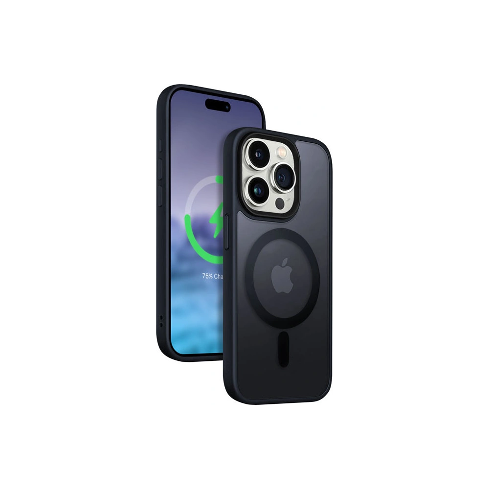 Wholesale Crong Hybrid Frost MAG Cover Apple iPhone 15 Pro Max MagSafe (navy blue) - CRG646 - {ean13} - Hurt