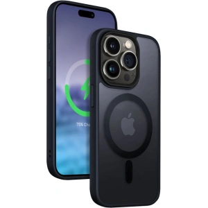Hurtownia GSM - Etui Crong Hybrid Frost MAG Cover Apple iPhone 15 Pro Max MagSafe (tmavě modrý) - CRG646 - {ean13} - Hurt