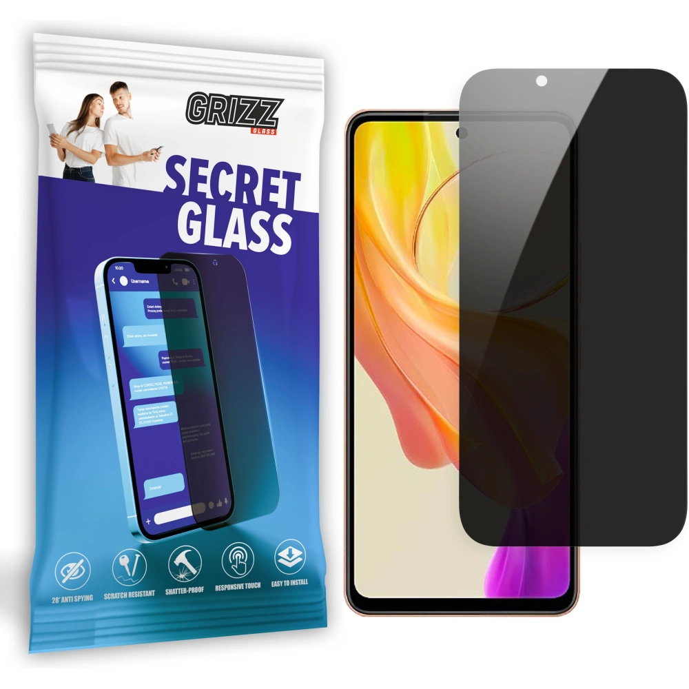 Matowe szkło prywatyzujące GrizzGlass SecretGlass do Vivo Y77t