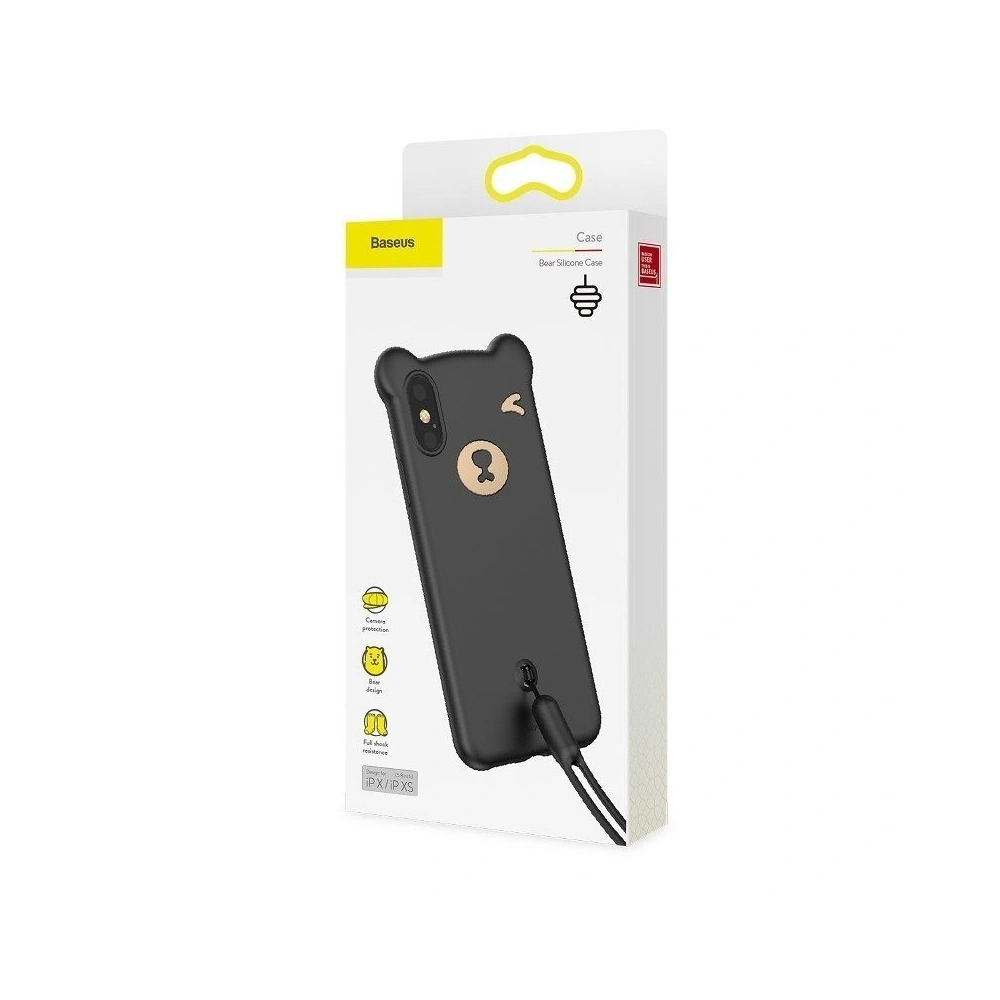 Hurtownia GSM - Etui Baseus Bear iPhone X / XS - czarne - BSU235BLK - {ean13} - Hurt