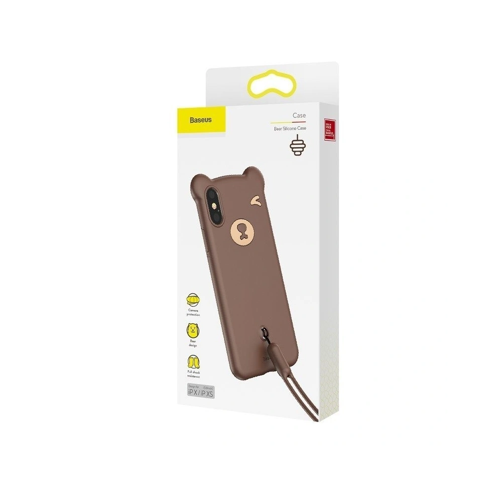 Hurtownia GSM - Etui Baseus Bear iPhone X / XS - hnědé - BSU236BR - {ean13} - Hurt