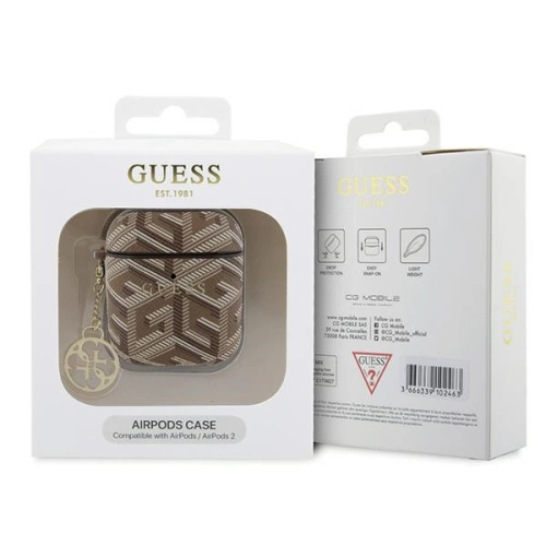 Etui Guess GUA2PGCE4CW Appple AirPods 1/2 cover GCube Charm brązowy/brown