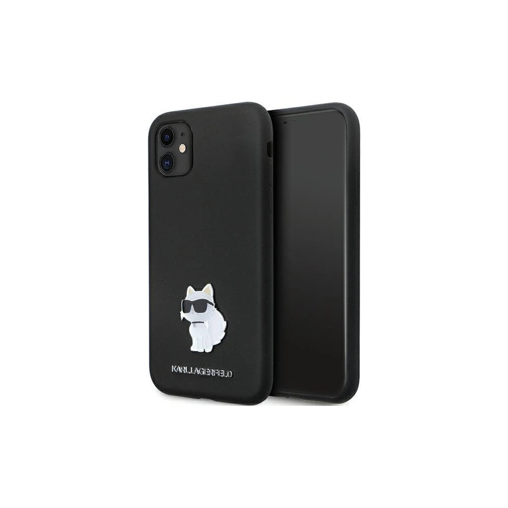 Wholesale Karl Lagerfeld KLHCN61SMHCNPK iPhone 11/XR hardcase Silicone C Metal Pin black - KLD1634 - {ean13} - Hurt