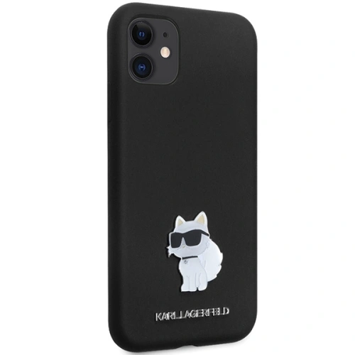Etui Karl Lagerfeld KLHCN61SMHCNPK iPhone 11/XR hardcase Silicone C Metal Pin czarny/black