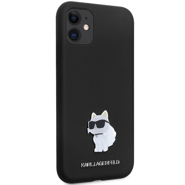 Kryt Karl Lagerfeld KLHCN61SMHCNPK iPhone 11/XR hardcase Silicone C Metal Pin black