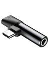 Wholesale Baseus Audio Adapter USB-C to Mini Jack 3.5mm + USB-C Black - BSU240BLK - {ean13} - Hurt
