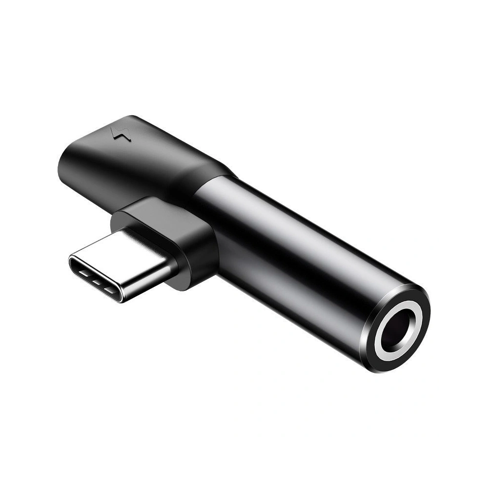 Hurtownia GSM - Adaptér Audio Baseus USB-C na Mini Jack 3.5mm + USB-C (černý) - BSU240BLK - {ean13} - Hurt