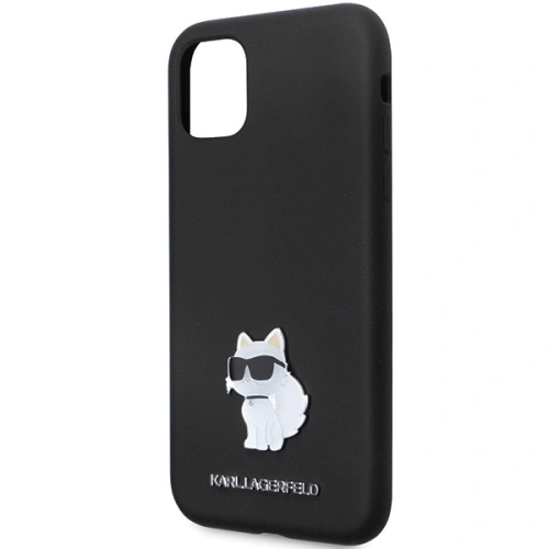Etui Karl Lagerfeld KLHCN61SMHCNPK iPhone 11/XR hardcase Silicone C Metal Pin czarny/black