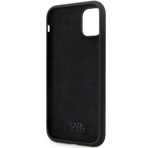 Etui Karl Lagerfeld KLHCN61SMHCNPK iPhone 11/XR hardcase Silicone C Metal Pin czarny/black
