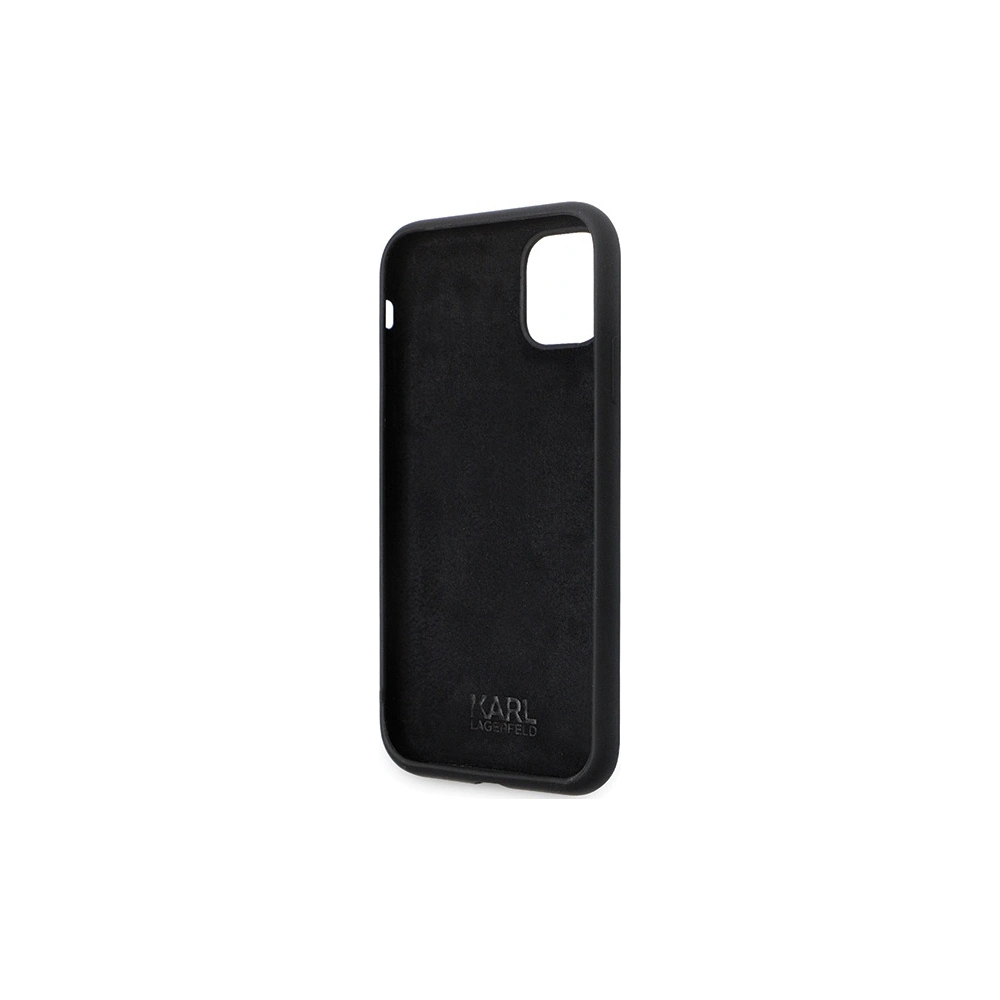 Hurtownia GSM - Case Karl Lagerfeld KLHCN61SMHCNPK iPhone 11/XR Hardcase Silicone C Metal Pin schwarz/black - KLD1634 - {ean13} - Hurt