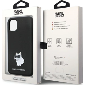 Hurtownia GSM - Etui Karl Lagerfeld KLHCN61SMHCNPK hardcase pentru iPhone 11/XR Silicon C Pin Metal negru/black - KLD1634 - {ean13} - Hurt