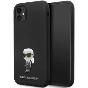 Hurtownia GSM - Etui Karl Lagerfeld KLHCN61SMHKNPK iPhone 11/XR Silicon Ikonik Metal Pin negru/black - KLD1635 - {ean13} - Hurt