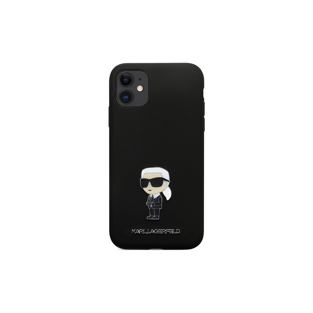 Hurtownia GSM - Etui Karl Lagerfeld KLHCN61SMHKNPK iPhone 11/XR Szilikon Ikonik Fém Gomb fekete/black - KLD1635 - {ean13} - Hurt