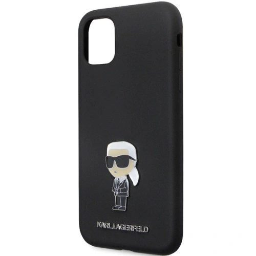 Etui Karl Lagerfeld KLHCN61SMHKNPK iPhone 11/XR Silicone Ikonik Metal Pin czarny/black