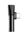 Wholesale Baseus Audio Adapter USB-C to Mini Jack 3.5mm + USB-C Black - BSU240BLK - {ean13} - Hurt