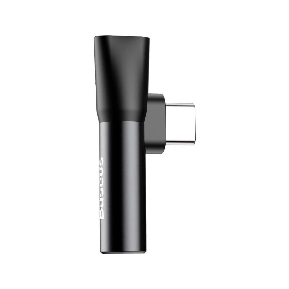 Hurtownia GSM - Adaptér Audio Baseus USB-C na Mini Jack 3.5mm + USB-C (černý) - BSU240BLK - {ean13} - Hurt