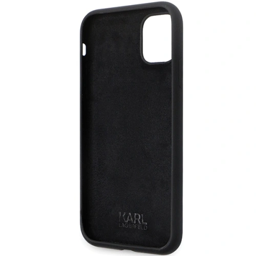 Etui Karl Lagerfeld KLHCN61SMHKNPK iPhone 11/XR Silicone Ikonik Metal Pin czarny/black