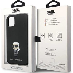 Hurtownia GSM - Etui Karl Lagerfeld KLHCN61SMHKNPK iPhone 11/XR Silicon Ikonik Metal Pin negru/black - KLD1635 - {ean13} - Hurt