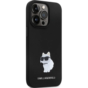 Etui Karl Lagerfeld KLHCP13LSMHCNPK iPhone 13/13 Pro hardcase Silicone C Metal Pin czarny/black