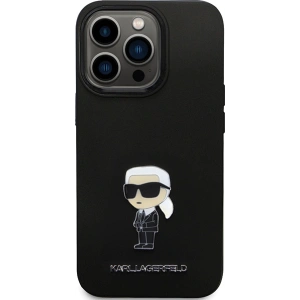 Hurtownia GSM - Case Karl Lagerfeld KLHCP13LSMHKNPK iPhone 13/13 Pro Silikon Ikonik Metal Pin schwarz/black - KLD1637 - {ean13} - Hurt