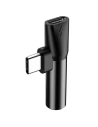 Wholesale Baseus Audio Adapter USB-C to Mini Jack 3.5mm + USB-C Black - BSU240BLK - {ean13} - Hurt