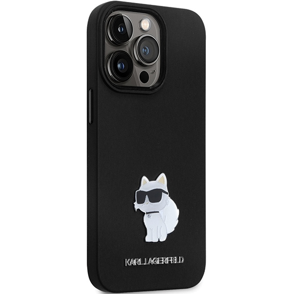 Kryt Karl Lagerfeld KLHCP13XSMHCNPK iPhone 13 Pro Max hardcase Silicone C Metal Pin black