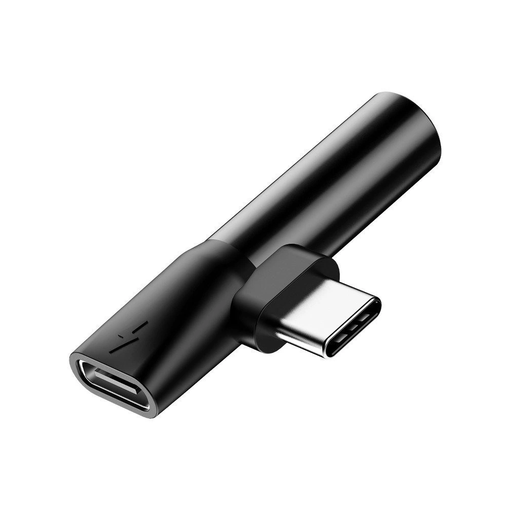 Hurtownia GSM - Adaptér Audio Baseus USB-C na Mini Jack 3.5mm + USB-C (černý) - BSU240BLK - {ean13} - Hurt