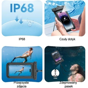 Wholesale USAMS FSD1203 6,7 inch waterproof case IP68 transparent (US-YD012) - USA988 - {ean13} - Hurt