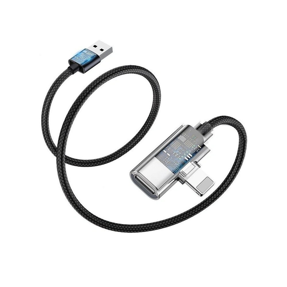 Wholesale Baseus Lightning Split Cable 2A 1m Black - BSU241BLK - {ean13} - Hurt